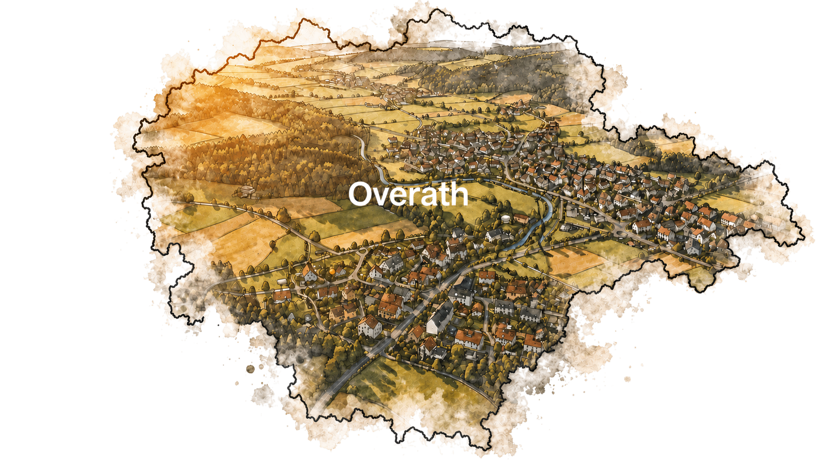 Karte von Overath und der Region